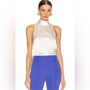 Cinq à Sept Jazlyn white silk top, size S